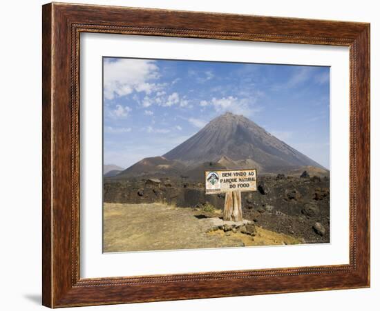 The Volcano of Pico De Fogo in the Background, Fogo (Fire), Cape Verde Islands, Africa-R H Productions-Framed Photographic Print