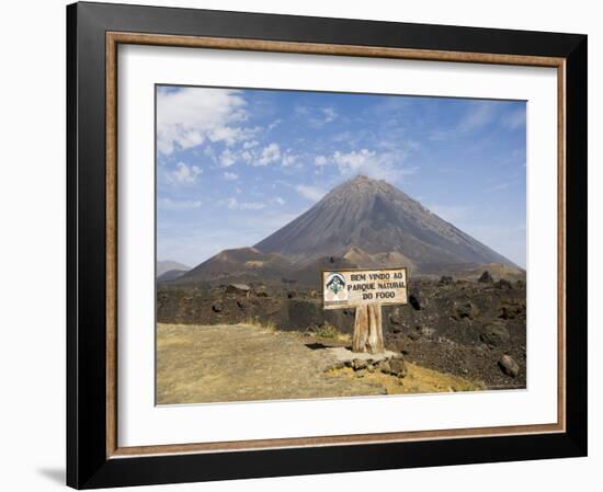 The Volcano of Pico De Fogo in the Background, Fogo (Fire), Cape Verde Islands, Africa-R H Productions-Framed Photographic Print