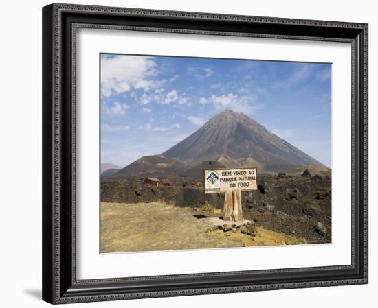 The Volcano of Pico De Fogo in the Background, Fogo (Fire), Cape Verde Islands, Africa-R H Productions-Framed Photographic Print