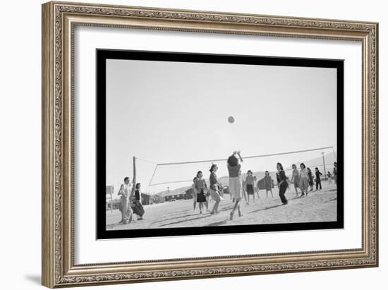 The Volley Ball Game-Ansel Adams-Framed Art Print