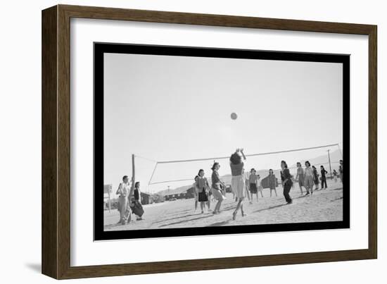 The Volley Ball Game-Ansel Adams-Framed Art Print