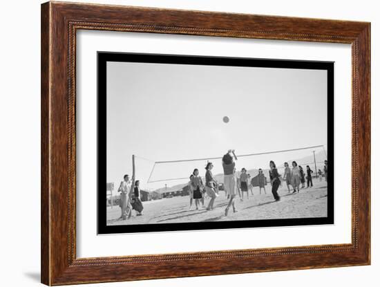 The Volley Ball Game-Ansel Adams-Framed Art Print