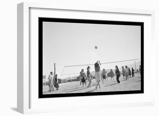 The Volley Ball Game-Ansel Adams-Framed Art Print