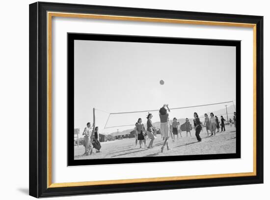 The Volley Ball Game-Ansel Adams-Framed Art Print