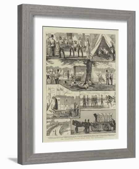 The Volunteer Review, Notes with the Ambulances-null-Framed Giclee Print