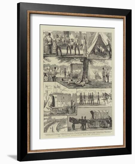 The Volunteer Review, Notes with the Ambulances-null-Framed Giclee Print