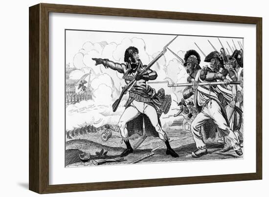 The Volunteers in Sabots at the Battle of Valmy-Caran D'Ache-Framed Giclee Print