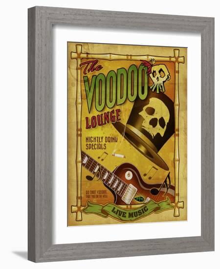 The Voodoo Lounge-Old Red Truck-Framed Giclee Print