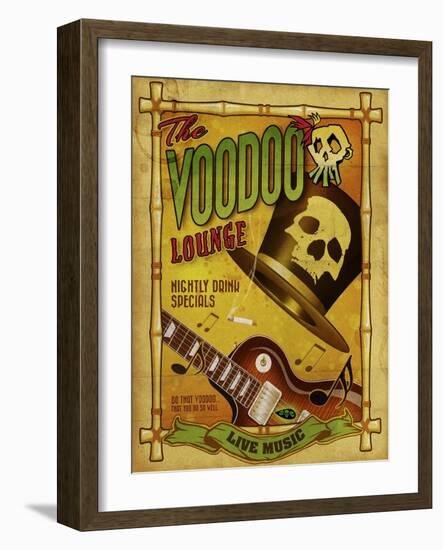 The Voodoo Lounge-Old Red Truck-Framed Giclee Print