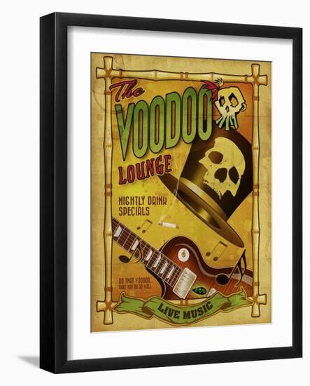 The Voodoo Lounge-Old Red Truck-Framed Giclee Print