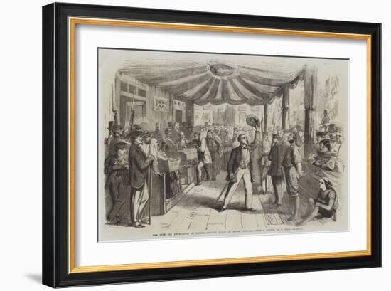 The Vote for Annexation at Naples, Polling Booth at Monte Calvario-Thomas Nast-Framed Giclee Print