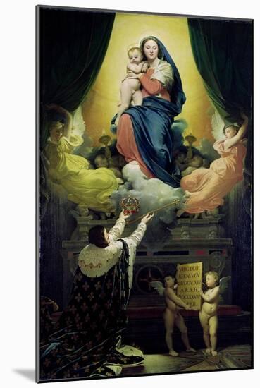 The Vow of Louis XIII-Jean-Auguste-Dominique Ingres-Mounted Giclee Print