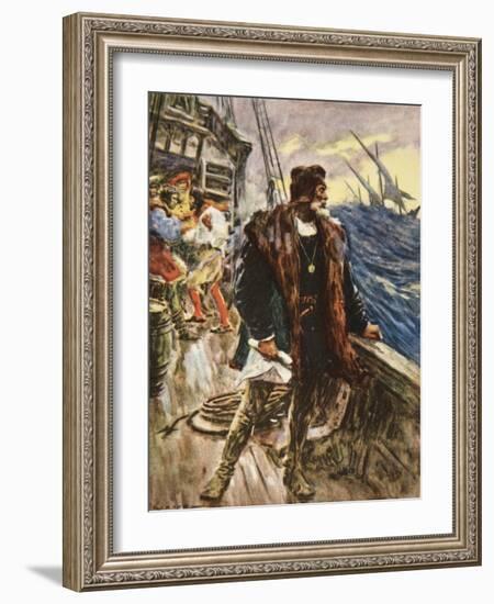 The Voyage of Columbus-Arthur C. Michael-Framed Giclee Print