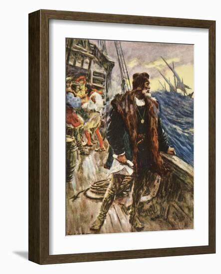 The Voyage of Columbus-Arthur C. Michael-Framed Giclee Print