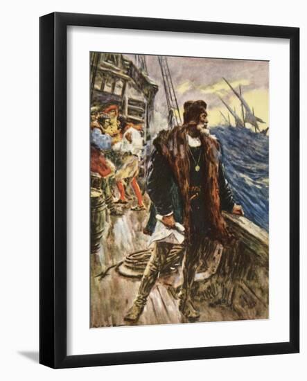 The Voyage of Columbus-Arthur C. Michael-Framed Giclee Print