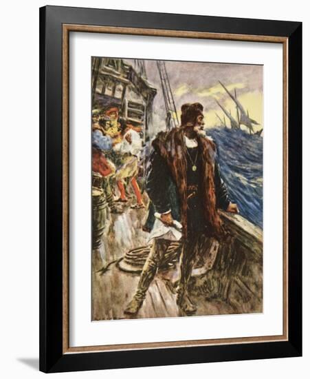 The Voyage of Columbus-Arthur C. Michael-Framed Giclee Print