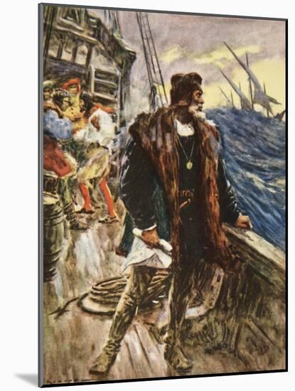 The Voyage of Columbus-Arthur C. Michael-Mounted Giclee Print