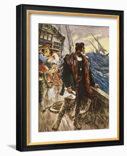 The Voyage of Columbus-Arthur C. Michael-Framed Giclee Print