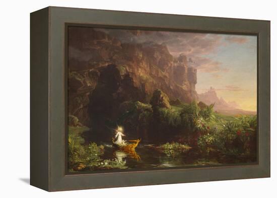 The Voyage of Life: Childhood, 1842 (Oil on Canvas)-Thomas Cole-Framed Premier Image Canvas