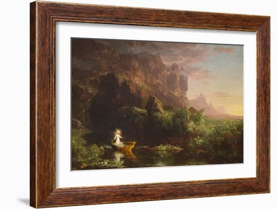 The Voyage of Life: Childhood, 1842 (Oil on Canvas)-Thomas Cole-Framed Giclee Print