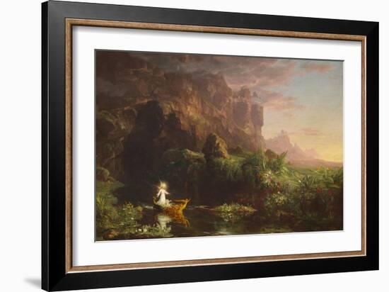 The Voyage of Life: Childhood, 1842 (Oil on Canvas)-Thomas Cole-Framed Giclee Print