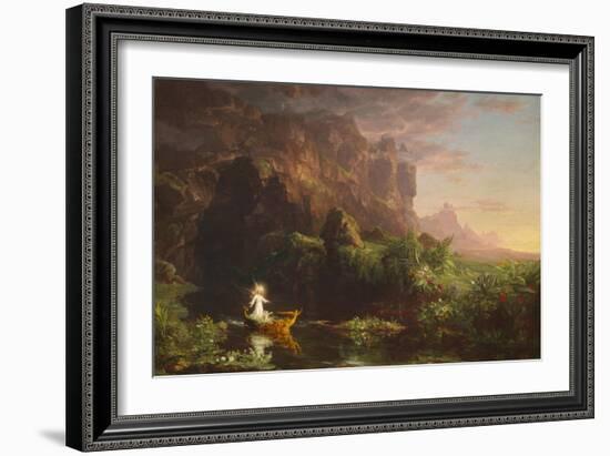 The Voyage of Life: Childhood, 1842 (Oil on Canvas)-Thomas Cole-Framed Giclee Print