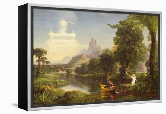 The Voyage of Life: Childhood, by Thomas Cole,-Thomas Cole-Framed Stretched Canvas