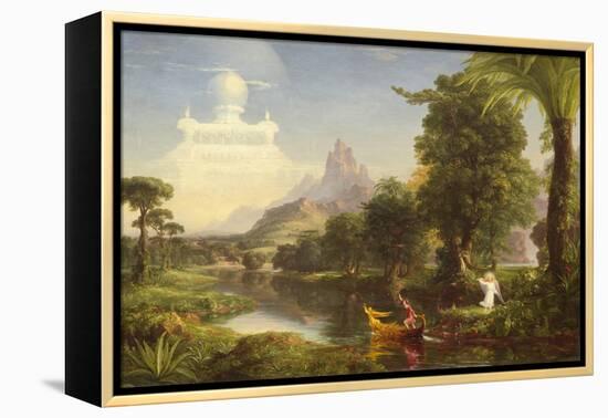 The Voyage of Life: Childhood, by Thomas Cole,-Thomas Cole-Framed Stretched Canvas