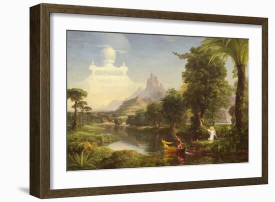 The Voyage of Life: Childhood, by Thomas Cole,-Thomas Cole-Framed Art Print