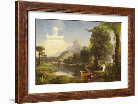 The Voyage of Life: Childhood, by Thomas Cole,-Thomas Cole-Framed Art Print