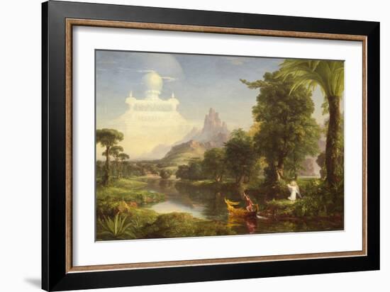 The Voyage of Life: Childhood, by Thomas Cole,-Thomas Cole-Framed Art Print