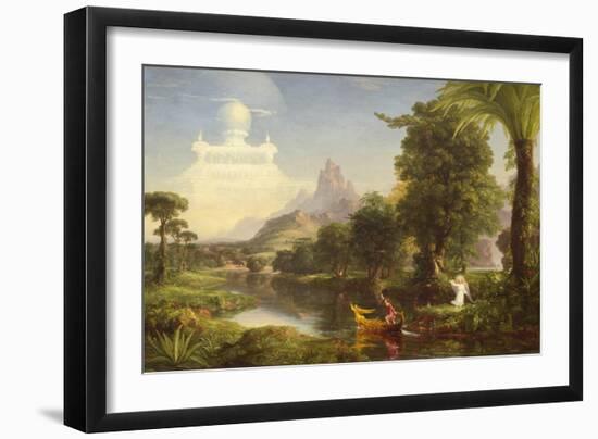 The Voyage of Life: Childhood, by Thomas Cole,-Thomas Cole-Framed Art Print