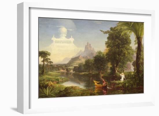 The Voyage of Life: Childhood, by Thomas Cole,-Thomas Cole-Framed Art Print