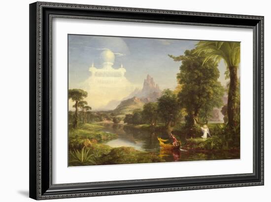 The Voyage of Life: Childhood, by Thomas Cole,-Thomas Cole-Framed Art Print