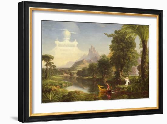 The Voyage of Life: Childhood, by Thomas Cole,-Thomas Cole-Framed Art Print