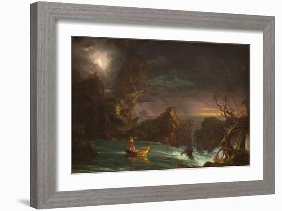 The Voyage of Life: Manhood, by Thomas Cole,-Thomas Cole-Framed Art Print