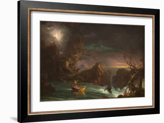 The Voyage of Life: Manhood, by Thomas Cole,-Thomas Cole-Framed Art Print