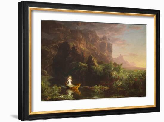 The Voyage of Life: Youth, by Thomas Cole,-Thomas Cole-Framed Art Print