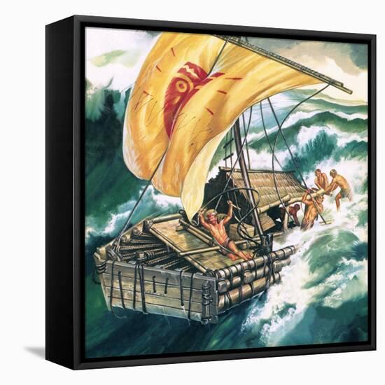 The Voyage of the Kon-Tiki-Ron Embleton-Framed Premier Image Canvas