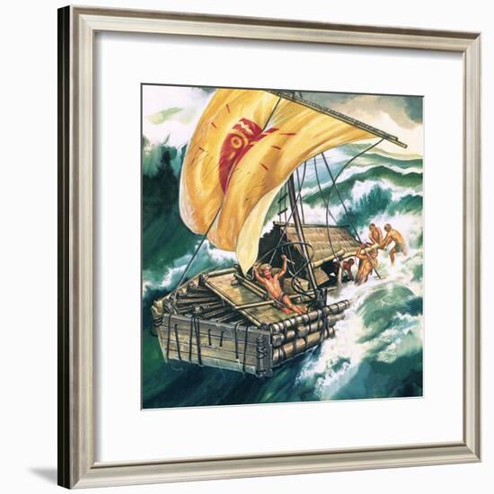 The Voyage of the Kon-Tiki-Ron Embleton-Framed Giclee Print