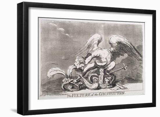 The Vulture of the Constitution, Published by Hannah Humphrey in 1789-James Gillray-Framed Giclee Print