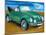 The VW Bug Series - The Green Volkswagen Bug at the the Beach-Martina Bleichner-Mounted Art Print