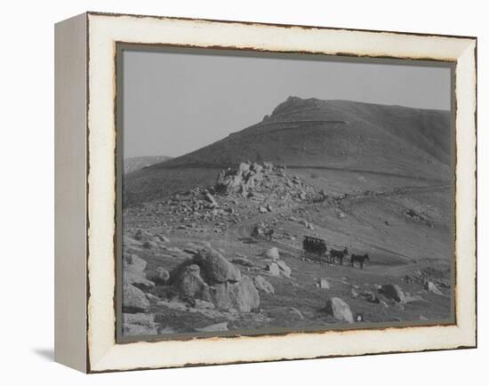 The 'W' Pike's Peak Carriage Road-William Henry Jackson-Framed Stretched Canvas