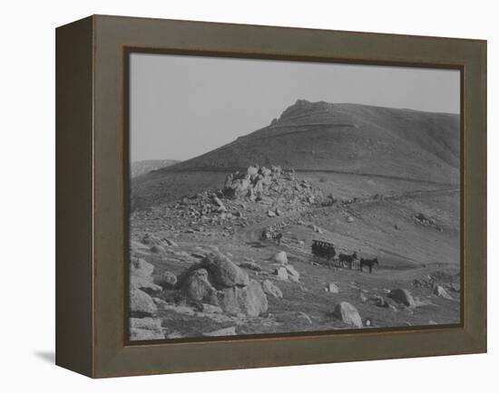 The 'W' Pike's Peak Carriage Road-William Henry Jackson-Framed Stretched Canvas