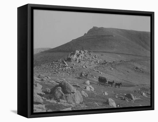 The 'W' Pike's Peak Carriage Road-William Henry Jackson-Framed Stretched Canvas