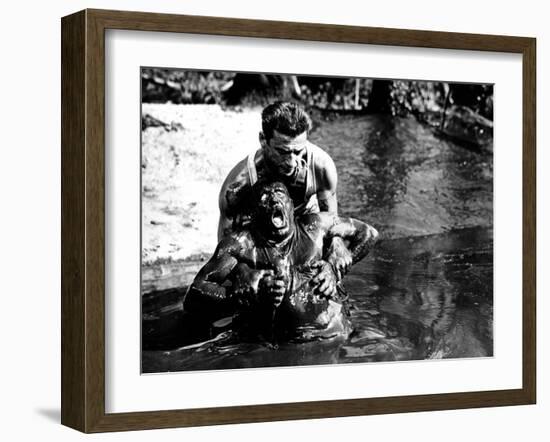 The Wages of Fear, (aka Le Salaire De La Peur), Charles Vanel, Yves Montand, 1953-null-Framed Premium Photographic Print