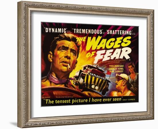 The Wages of Fear, Yves Montand, Charles Vanel, Vera Clouzot, 1955-null-Framed Art Print