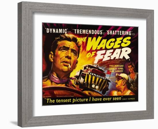 The Wages of Fear, Yves Montand, Charles Vanel, Vera Clouzot, 1955-null-Framed Art Print