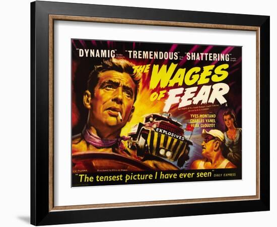 The Wages of Fear, Yves Montand, Charles Vanel, Vera Clouzot, 1955-null-Framed Art Print