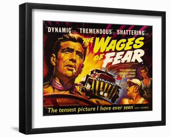 The Wages of Fear, Yves Montand, Charles Vanel, Vera Clouzot, 1955-null-Framed Art Print